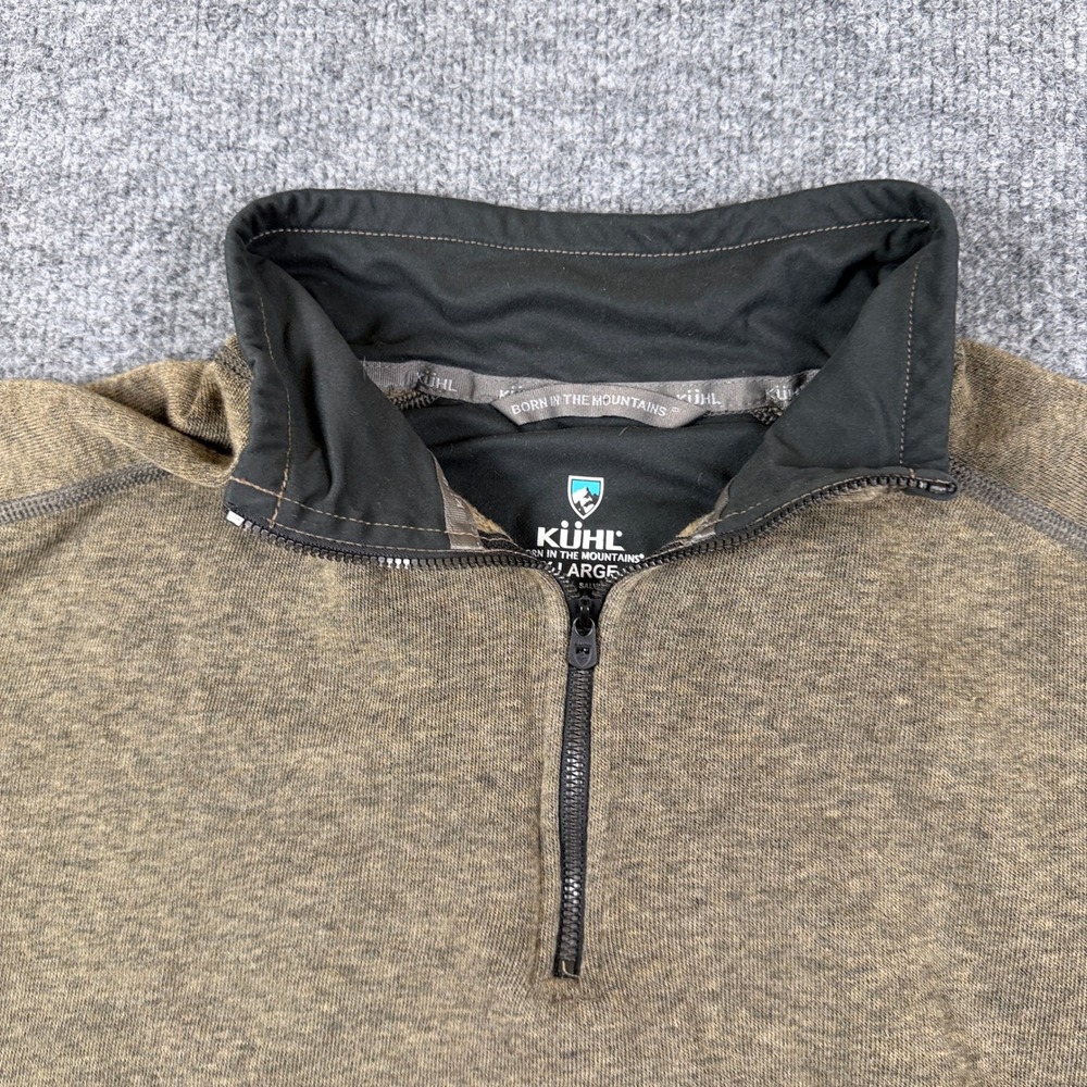 Kuhl Revel 1/4 Zip Fleece Sweater Mens XL Brown Pullover Hiking Outdoor 3007 - Picture 7 of 10